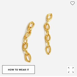 J Crew Textured Chainlink Earrings